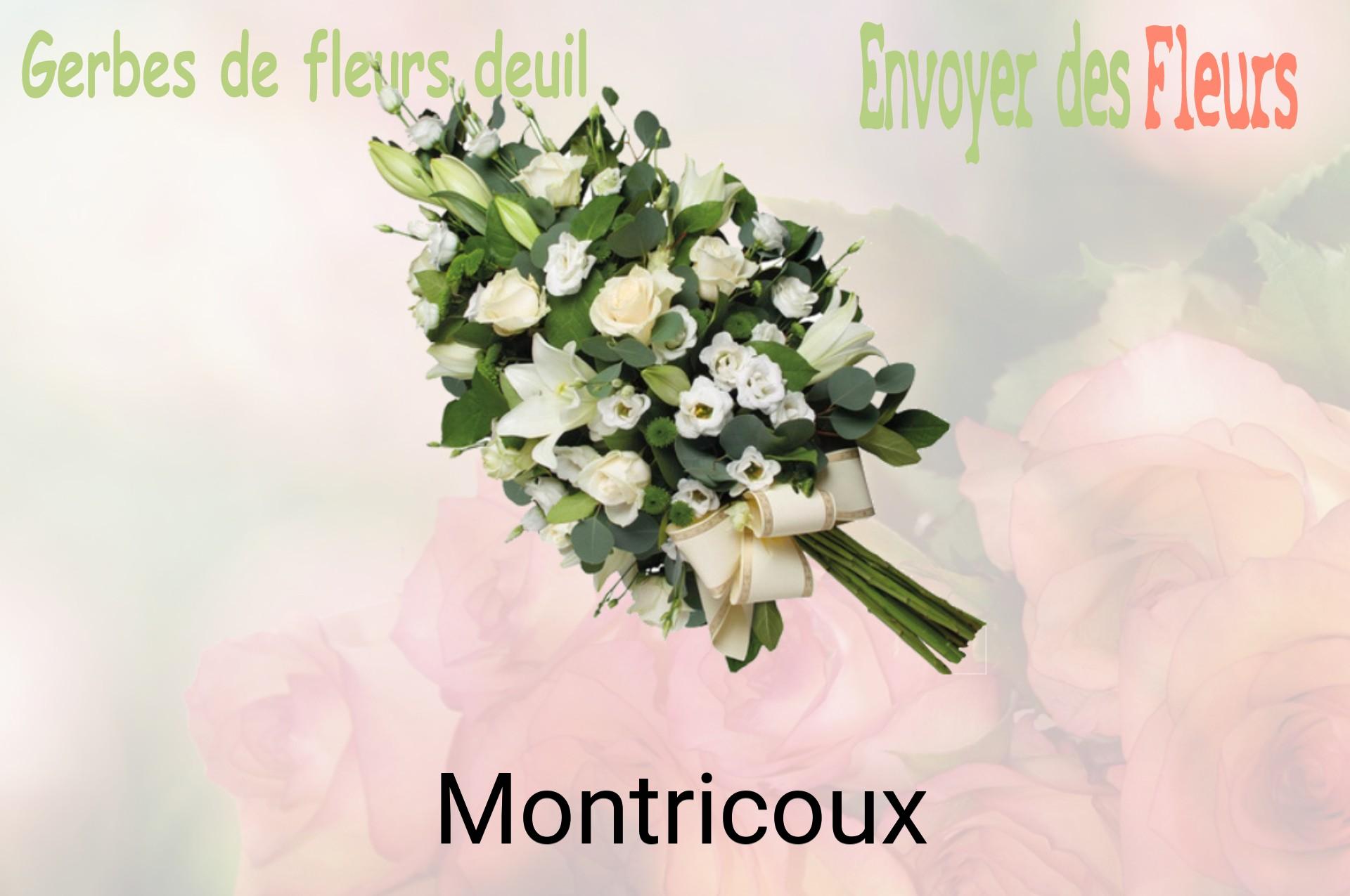 Gerbe de fleurs de deuil livrée à Montricoux